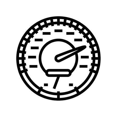speedometer vehicle speed auto line icon vector illustrationのイラスト素材
