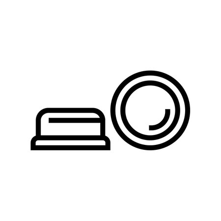bumper furniture hardware fitting line icon vector illustrationのイラスト素材