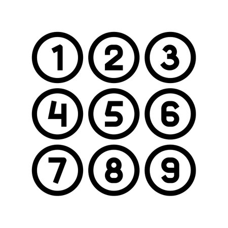 numbers math science education line icon vector illustrationのイラスト素材