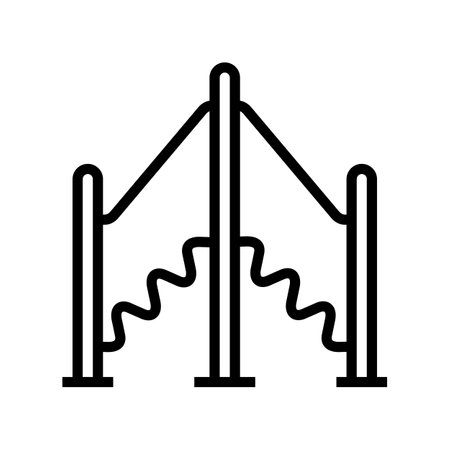 walker climber park kid play line icon vector illustrationのイラスト素材