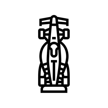 success car top view line icon vector illustrationのイラスト素材