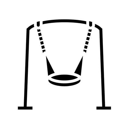 accelerator swing park kid play glyph icon vector illustrationのイラスト素材