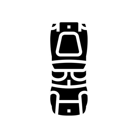 transport car top view glyph icon vector illustrationのイラスト素材