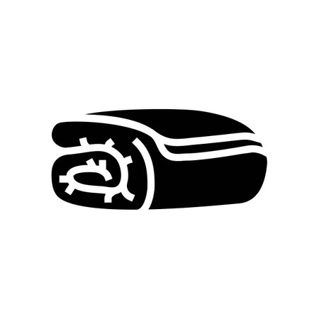wool blanket autumn season glyph icon vector illustrationのイラスト素材