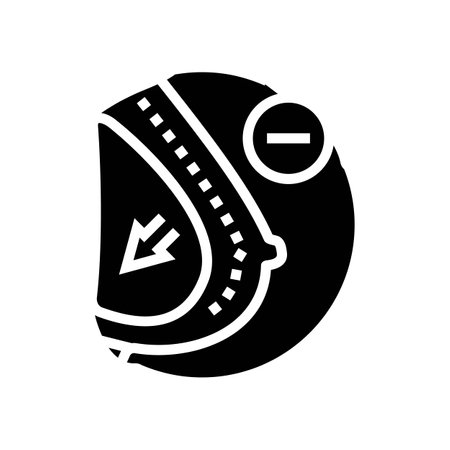 breast reduction surgery glyph icon vector illustrationのイラスト素材