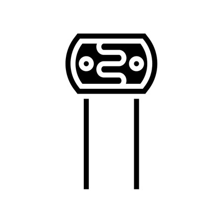 photoresistor electronic component glyph icon vector illustrationのイラスト素材