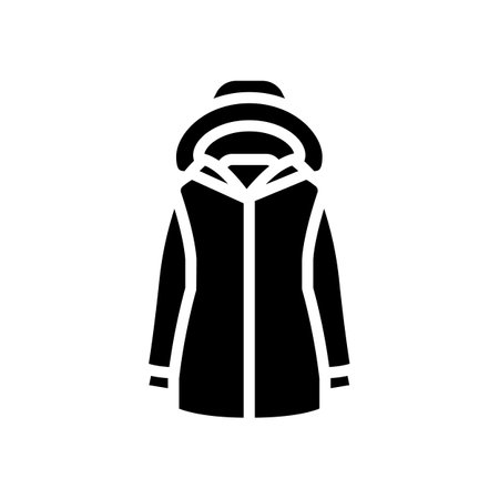 winter coat season glyph icon vector illustrationのイラスト素材