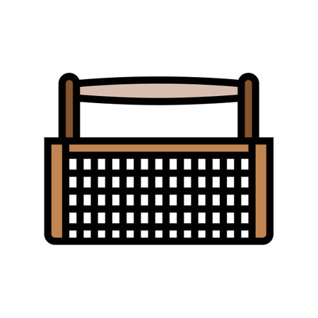 harvest basket autumn season color icon vector illustrationのイラスト素材
