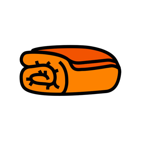 wool blanket autumn season color icon vector illustrationのイラスト素材