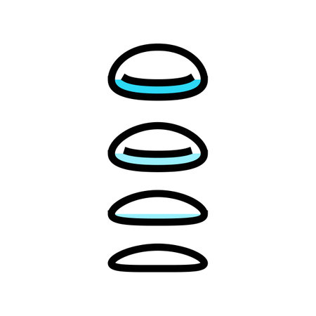 breast implant sizes surgery color icon vector illustrationのイラスト素材