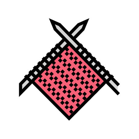 handmade knit knitting wool color icon vector illustrationのイラスト素材