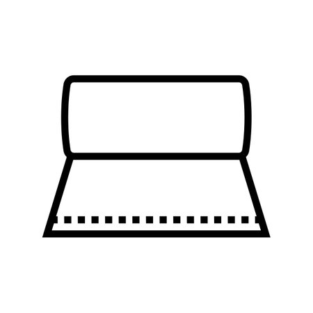 kitchen roll paper towel line icon vector illustrationのイラスト素材