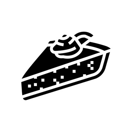 key lime pie slice sweet food glyph icon vector illustrationのイラスト素材