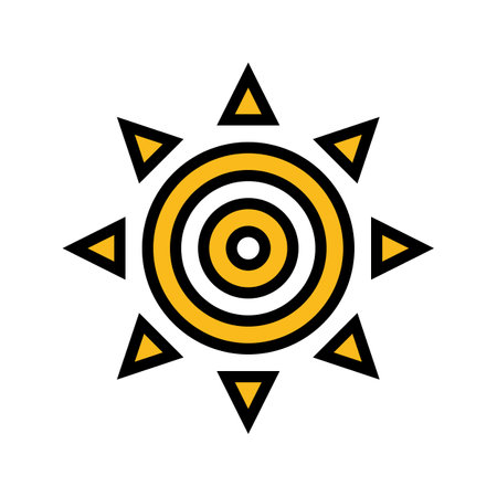 sun sunshine summer sunlight color icon vector illustrationのイラスト素材