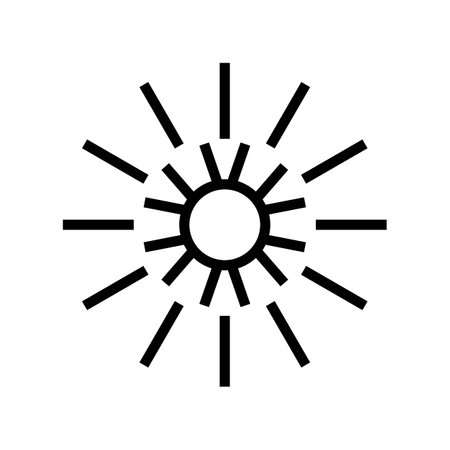 sunlight sun summer line icon vector illustrationのイラスト素材