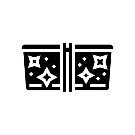 lunch box kids container glyph icon vector illustrationのイラスト素材