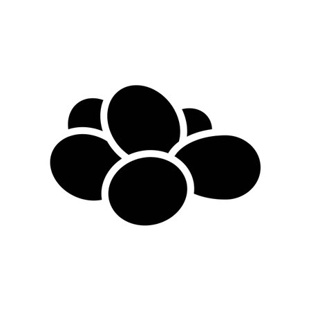 product egg chicken farm food glyph icon vector illustrationのイラスト素材