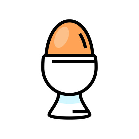 egg cup color icon vector illustrationのイラスト素材