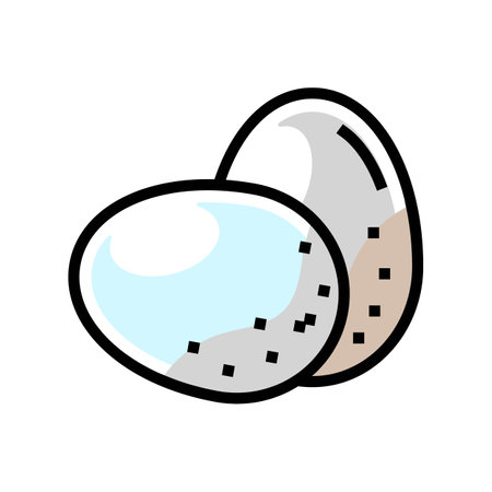 egg chicken hen color icon vector illustrationのイラスト素材