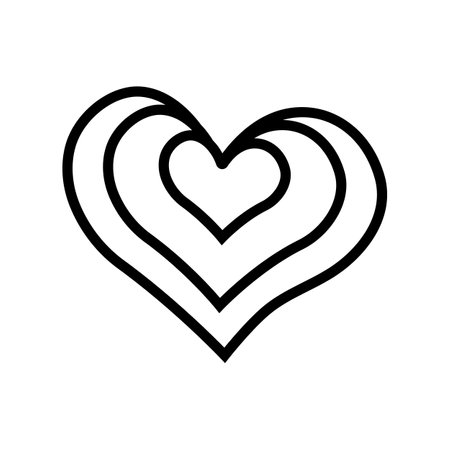 heart symbol love line icon vector illustrationのイラスト素材