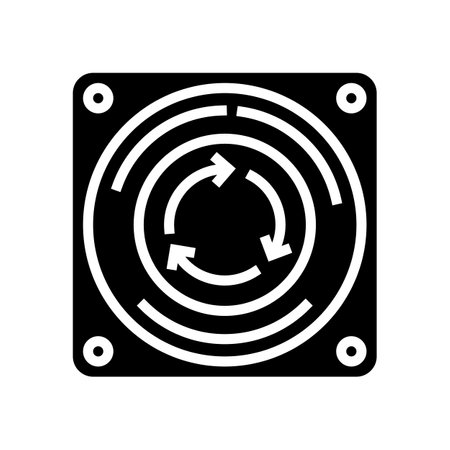 emergency stop button alert glyph icon vector illustrationのイラスト素材