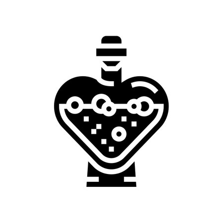 love potion glyph icon vector illustrationのイラスト素材