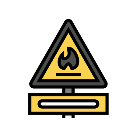 safety gas service color icon vector illustrationのイラスト素材