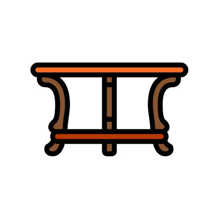 table leather color icon vector illustrationのイラスト素材