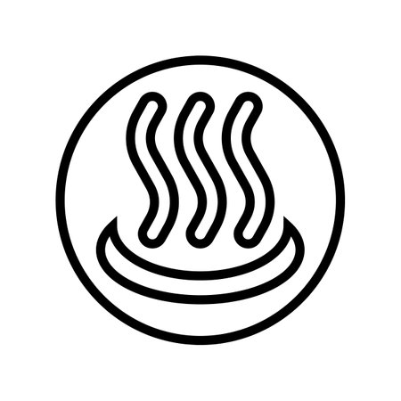 heat symbol line icon vector illustrationのイラスト素材