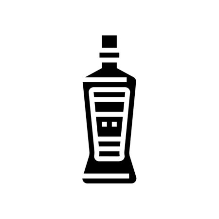 mouthwash hygiene glyph icon vector illustrationのイラスト素材
