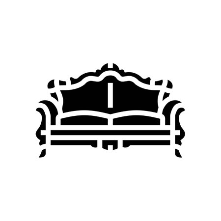 sofa luxury royal glyph icon vector illustrationのイラスト素材