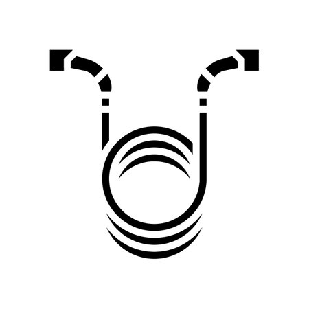 charging cable electric glyph icon vector illustrationのイラスト素材