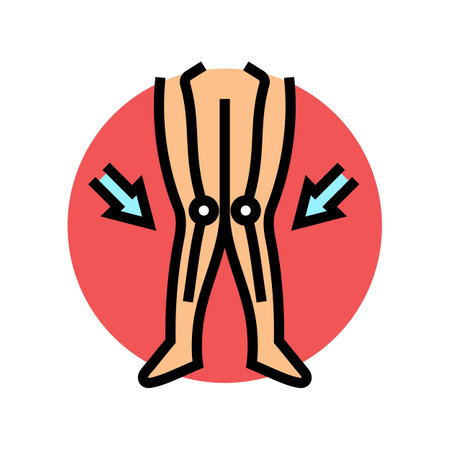 unsteady gait disease symptom color icon vector illustrationのイラスト素材