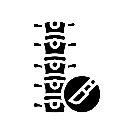 orthopedic surgery glyph icon vector illustrationのイラスト素材