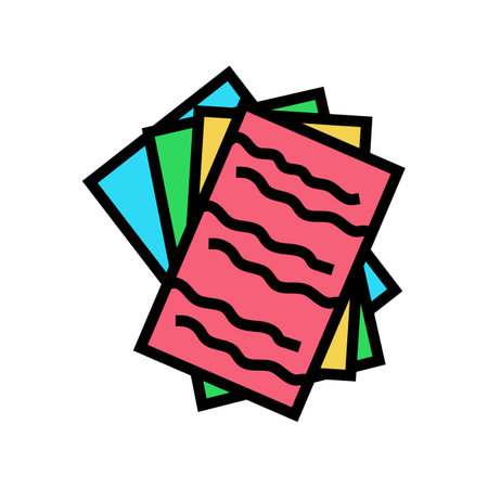 fabric swatches interior designer color icon vector illustrationのイラスト素材