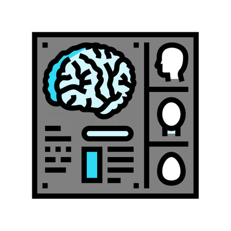 brain examination neurologist color icon vector illustrationのイラスト素材
