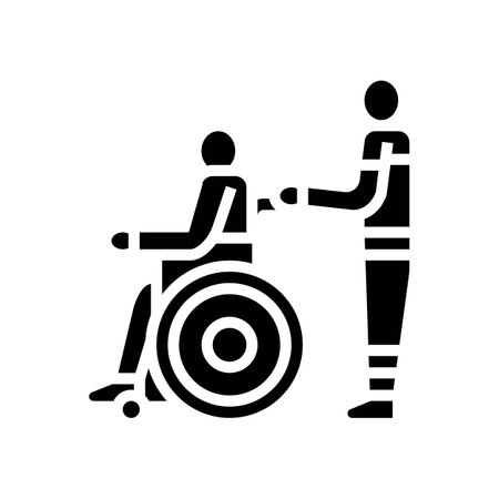 patient transfer ambulance glyph icon vector illustrationのイラスト素材