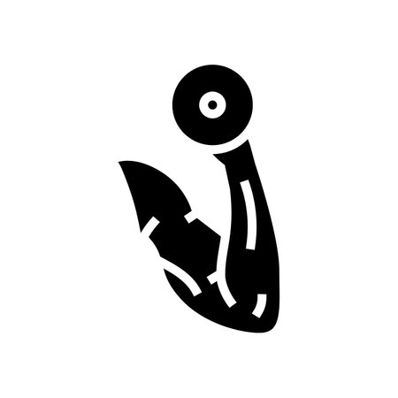 strength weight motivation glyph icon vector illustrationのイラスト素材