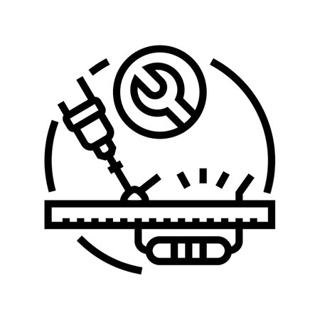 resistor replacement electronics line icon vector illustrationのイラスト素材