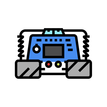 defibrillator ambulance color icon vector illustrationのイラスト素材