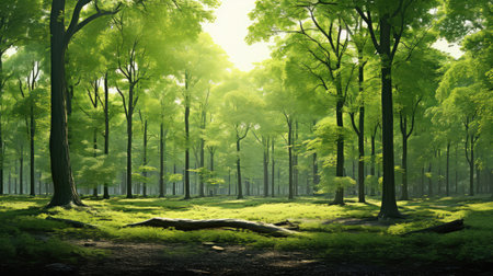 outdoor nature forest panorama sweepingの素材