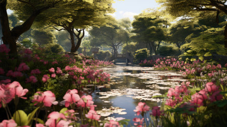 nature blossom flora lush sereneの素材