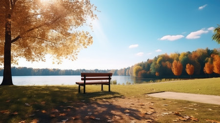 lake beautiful sunlight day tranquilの素材