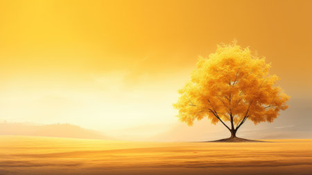 nature yellow sunny morning sereneの素材