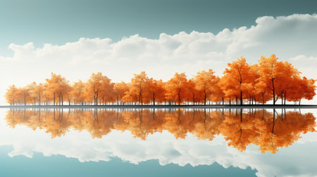 lake orange composition wallpaper sereneの素材
