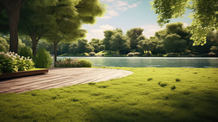 green garden grass lush sunの素材