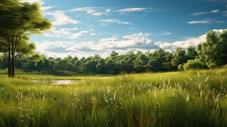 garden environment color green sunlitの素材