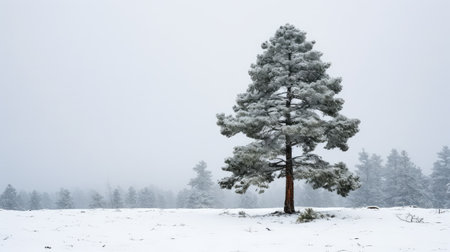 season snow pine wild loneの素材