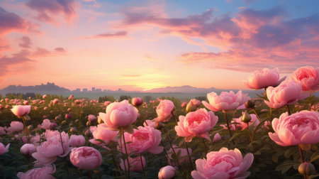 flower sky pink gardening picturesqueの素材