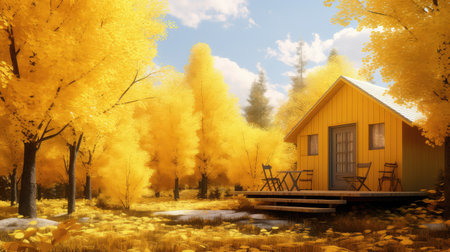 nature yellow sunny morning charmingの素材